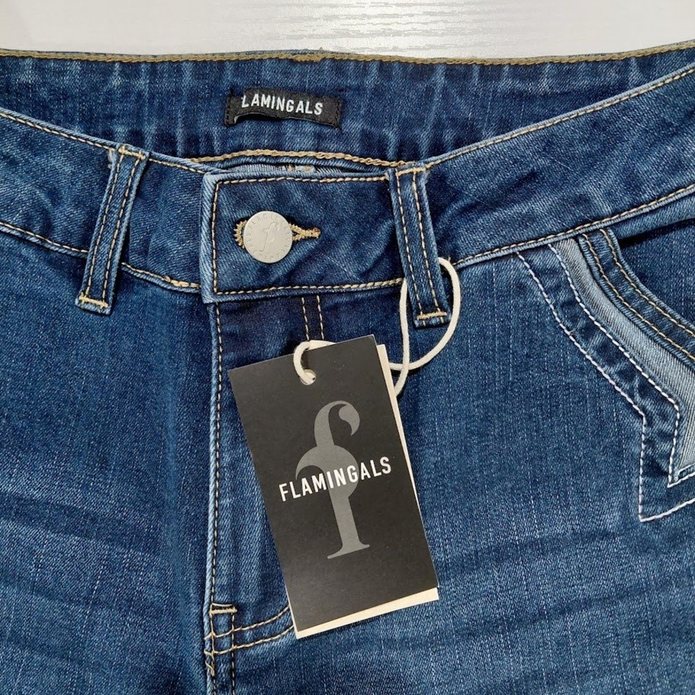 Wide Leg Blue Women's Jeans - Picture 5 of 15